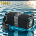 TG667 Altoparlante Bluetooth wireless portatile esterno Doppio altoparlante Subwoofer Bluetooth 5.3 con supporto RGB Scheda FM /TF/disco USB