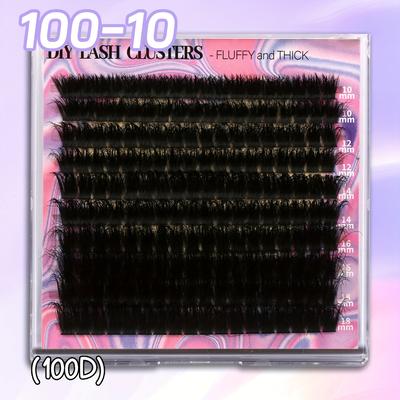 TEMU Diy Eyelash Magic: 200/180/160pcs Eyelash 10-18mm, Thin And Thick Diy Eyelashes, Natural And , Reusable, For Beginners Image