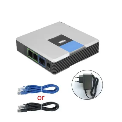 2 Ports SIP V2 Protokoll VOIP für Internet Telefon Stimme Adapter mit Kabel Image