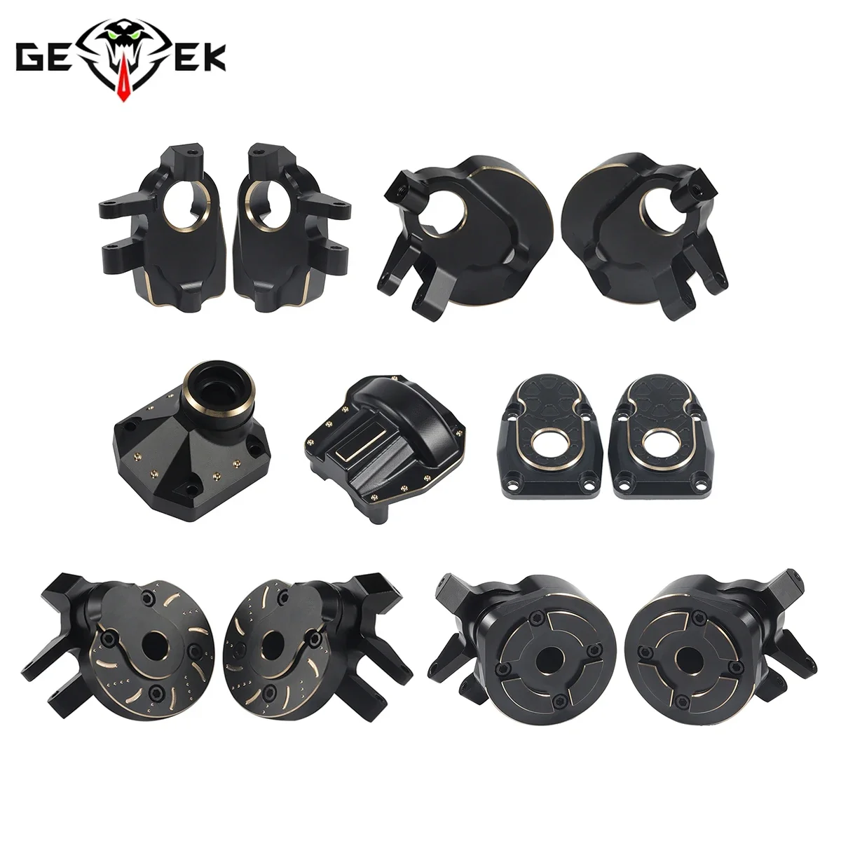 Messing-Portalabdeckung Achsschenkel Diff deckt Gewichte für Axial Capra 4WS SCX10 III AR45P Vanquish F9 SuperShafty CP44 Achse ab Image