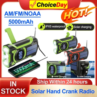 Multi-Powered All-Band Radio Solar Handkurbel am/fm/noaa Wetter radio 5000mah Notfall Radio Telefon