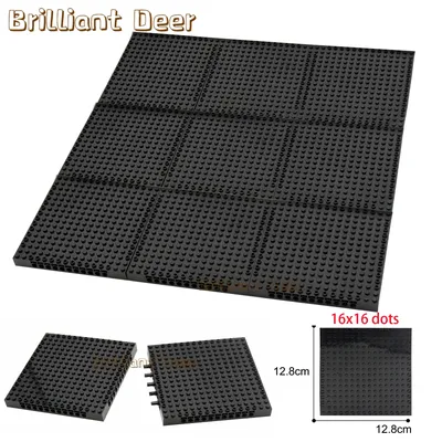 Anschließbare Grundplatte mit 16 x 16 Punkten, Pixel-Kunst-Baustein-Bodenplatte, 65803, 1 x 1 Punkte, Ziegelteil, kompatibel mit 40179, Kinderspielzeug, Geschenk Image