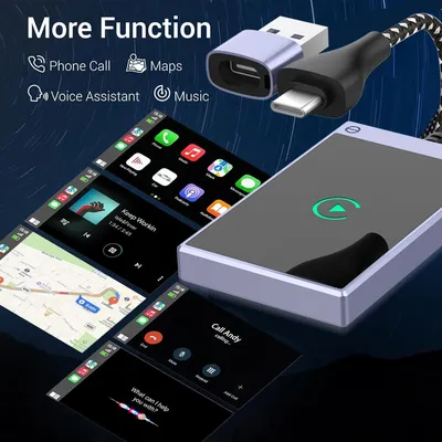 TNTX Mini Box 2in1 CarPlay Android Auto Wireless Adapter Smart Mini Box Plug And Play Dongle