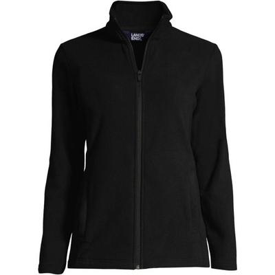 Anyweather™ Fleece Jacket, Women, size: 8, petite, Black, Polyester, by Lands' End