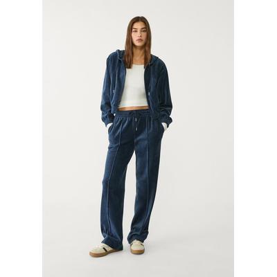 Stradivarius Velvet joggers Navy blue L