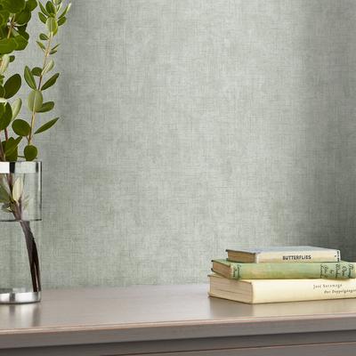 Vliestapete LAURA ASHLEY "Uni Leaf", grün, B:0,52m H:10m L:10m, Vlies, Tapeten, 10mx52cm (ca. 5m2) Image