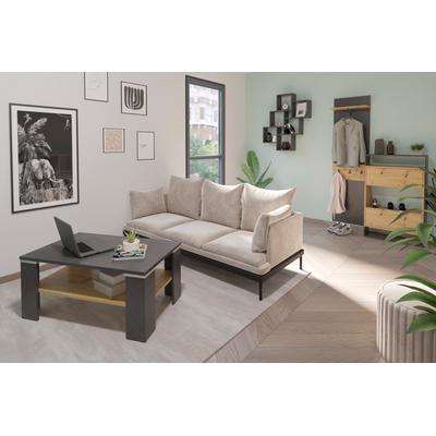 Couchtisch FMD "Bastia", braun (matera, artisan eiche, matera, matera), B:100cm H:45,8cm T:60cm, Tische, Breite 100 cm Image
