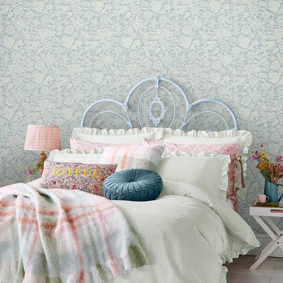 Vliestapete LAURA ASHLEY "Trailing Laurissa", blau, B:0,52m H:10m L:10m, Vlies, Tapeten, 10mx52cm (ca. 5m2) Image