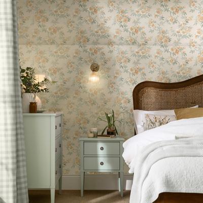 Vliestapete LAURA ASHLEY "Rosamund Apricot", orange, B:0,52m H:10m L:10m, Vlies, Tapeten, 10mx52cm (ca. 5m2) Image