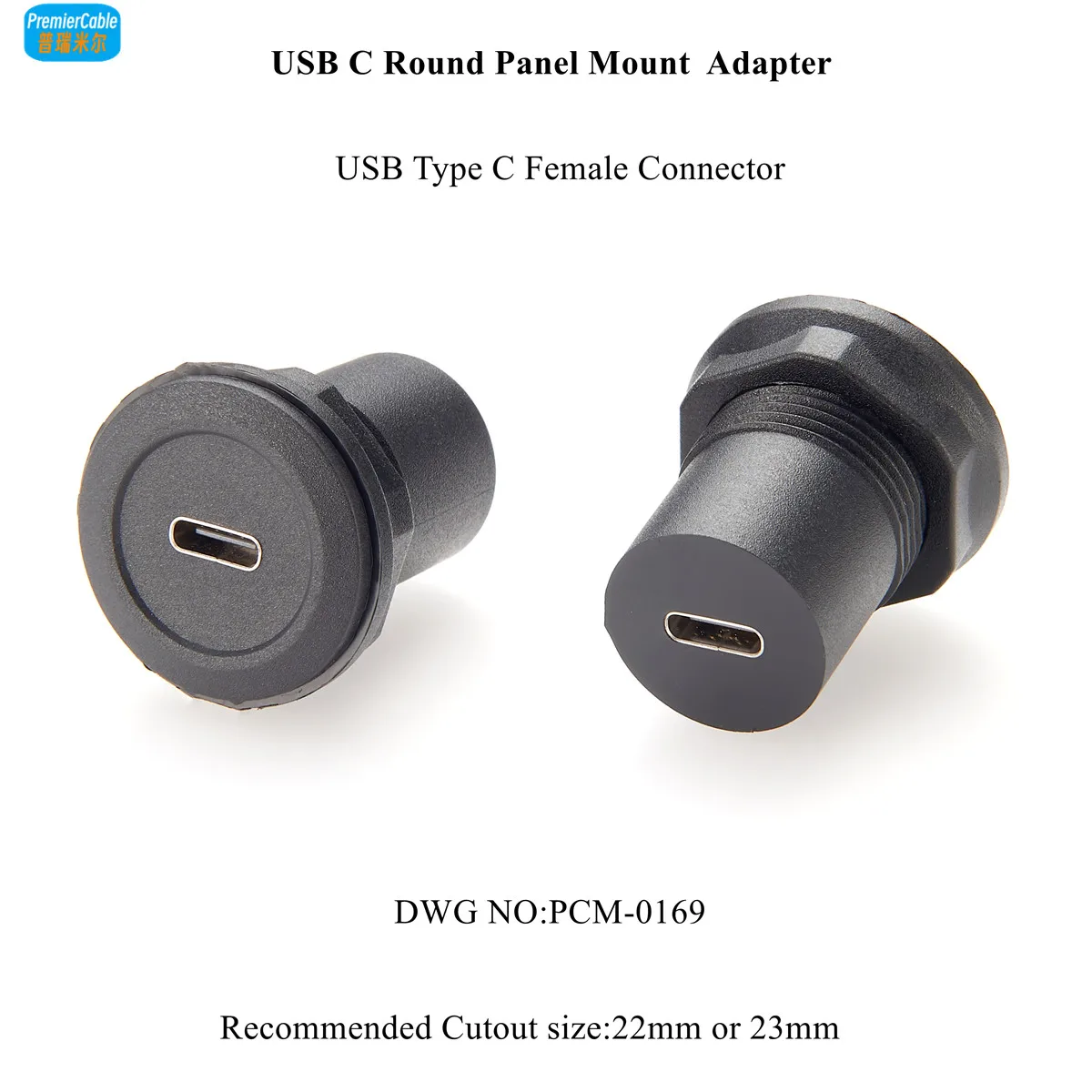 USB C Konverter Koppler Extender USB 3.1 C Panel Mount Pass-Through-Buchse USB C Buchse auf Buchse USB C Jack Buchse Image