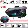 Auricolare Bluetooth per casco da motociclista Y10 1000Mah Auricolare da moto impermeabile vivavoce wireless in standby super lungo