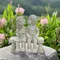 Statue de couple assis en résine pour décoration de jardin, statue de baiser, décor d'artisanat, extérieur, jardin, cour, garçon, fille, 1 pièce
