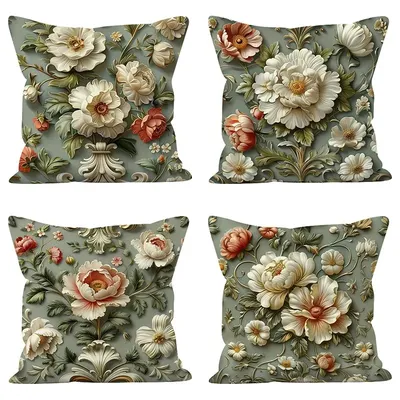 Europäischen Stil Kunst Floral Home Decor Kissenbezug Schlafzimmer Wohnzimmer Sofa Dekoration Image