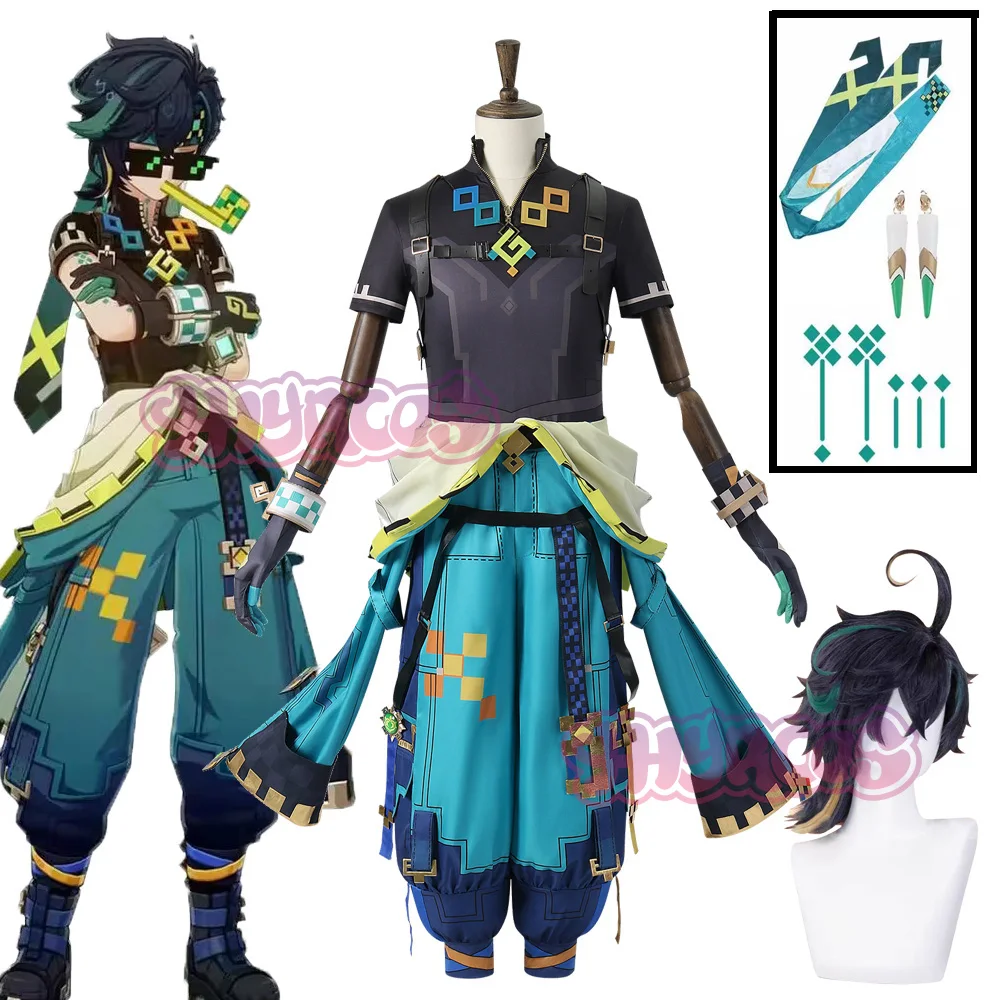 Anime Kinich Cosplay Kostüm Spiel Genshin Impact Cosplay Und Perücken Männer Frauen Huitztlan Natlan Kinich Kostüm Cosplay Halloween Image