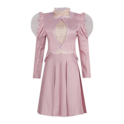 Buchwoche 2026 Hexe Fee Glinda Kleid Outfits Kostüm Karnevalskostüm Film- und TV-Themenkostüme for Damen Erwachsene Halloween Karneval Party Leistung Bühne Image