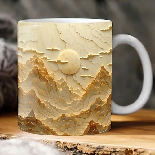 3D-Jesus-Tasse, 3D-Druck, Kaffeetasse, Geschenk für Christen, weiße Keramik, 330 ml, 12 oz, Geburtstage, Jubiläen, Weihnachten, Hochzeiten, beste Geschenkideen für Christen Image