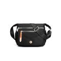 Umhängetasche aus Nylon für Damen mit mehreren Taschen, leichte und wasserabweisende Schultertasche für den Alltag und auf Reisen, Erdgelb, Schwarz, Rosa