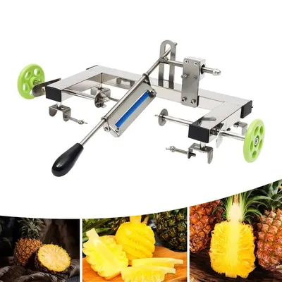 Commercial Stainless Steel Pineapple Skin Peeler & Core Remover with Hole Digger