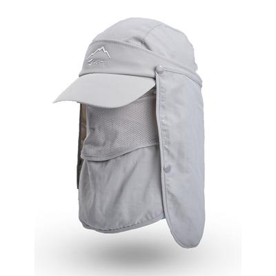 Men's Convertible Sun Hat with Neck Flap and Detachable Face Cover, UV Protection Lightweight Cap for Outdoor Hiking, Fishing, and Camping