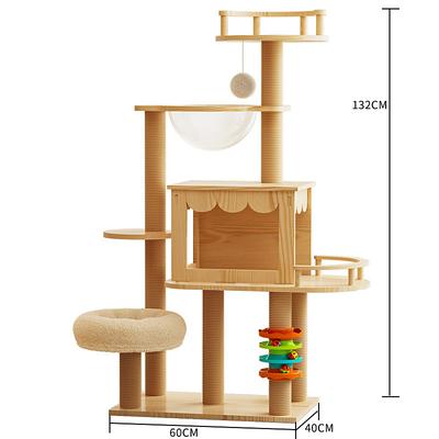 Cat Tree/Cat Tree House and Towers for Large Cat/Cat Climbing Tree with Cat Condo/Cat Tree Scratching Post/Multi-Level Large Cat Tree