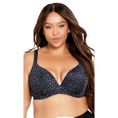 Plus Size Women's Fashion Plunge Print Bra by Avenue Body in Baby Animal (Size 50 DD)