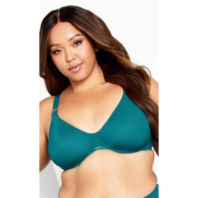 Plus Size Women's Fashion Smooth Back Bra by Avenue Body in Deep Teal (Size 42 C)