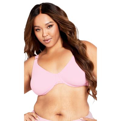 Plus Size Women's Fashion Smooth Back Bra by Avenue Body in Sweet Pink (Size 50 D)