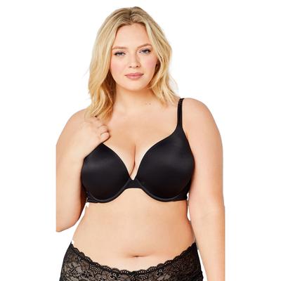 Plus Size Women's Underwire Basic Plunge Neckline Bra by Avenue Body in Black (Size 48 DDD)