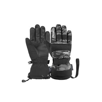 Skihandschuhe REUSCH "Connor R-TEX XT Junior", Damen, Gr. 4,5, grau (dunkelgrau, meliert), 87% Polyester, 11% Polyurethan, 2% Elasthan, mehrfarbig, casual, Handschuhe, in sportlichem Schnitt Image