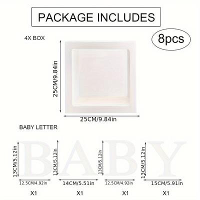 TEMU 1 Set , 25/27cm Letter For , Baptism, 1st Birthday Party Decorations, No , Non-electric Party Supplies Image