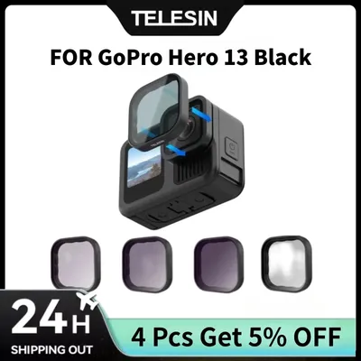 TELESIN CPL ND8 ND16 ND32 ND64 Filters Set for Gopro Hero 13 Black Accessories CPL ND Lens Filters Go Pro Accessories