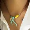 Fascino Oceano Imitazione Corallo Vetro Pesce Ciondolo Collana di Corda Accessori per Feste da Donna