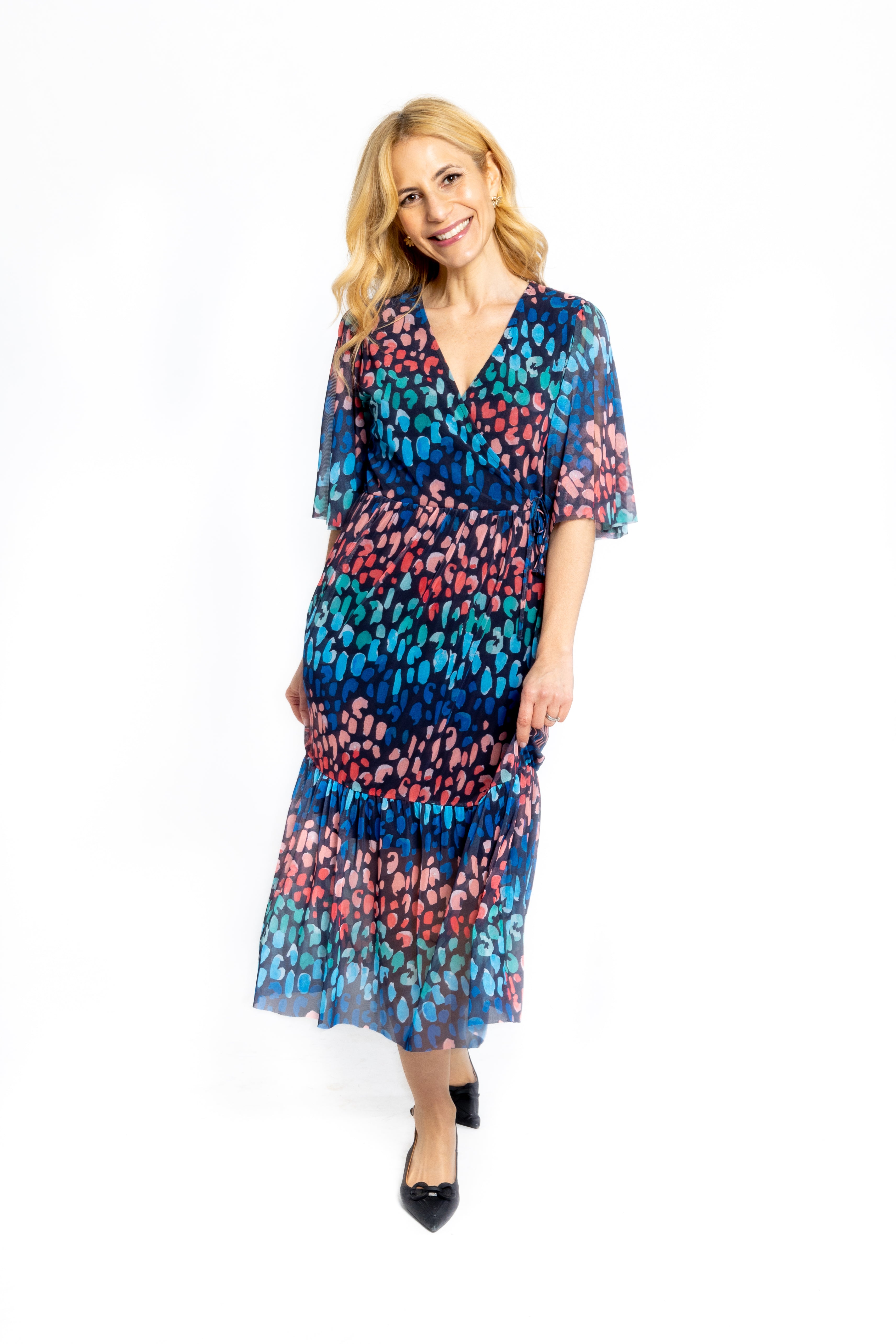 Louise Halbes Wickelkleid aus Mesh Image