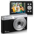Videocamera digitale 4k, 50mp, schermo IPS da 2,88 pollici, messa a fuoco automatica, zoom 16x, anti-vibrazione, rilevamento del viso, cattura del sorriso