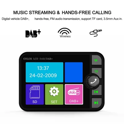 Stereo Digital Broadcast 2.4 Inch LCD Color Screen Music Player DAB+ Receiver Dab Digital Radio