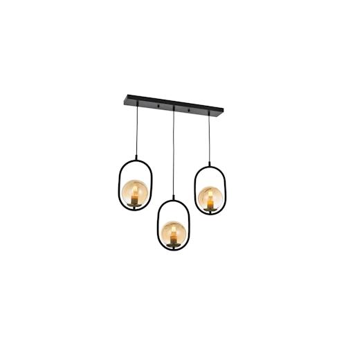 Deckenlampe in Schwarz 60x15x100cm WellHome Bled