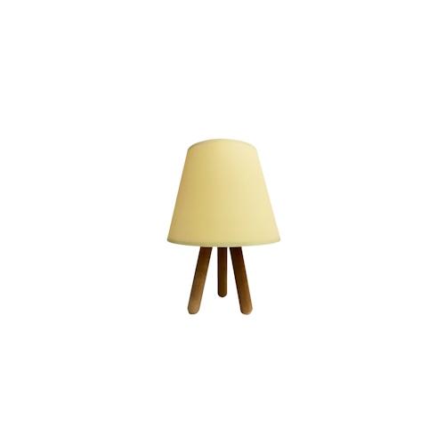Tischlampe in Creme und Naturfarbe 22x22x33cm WellHome Como