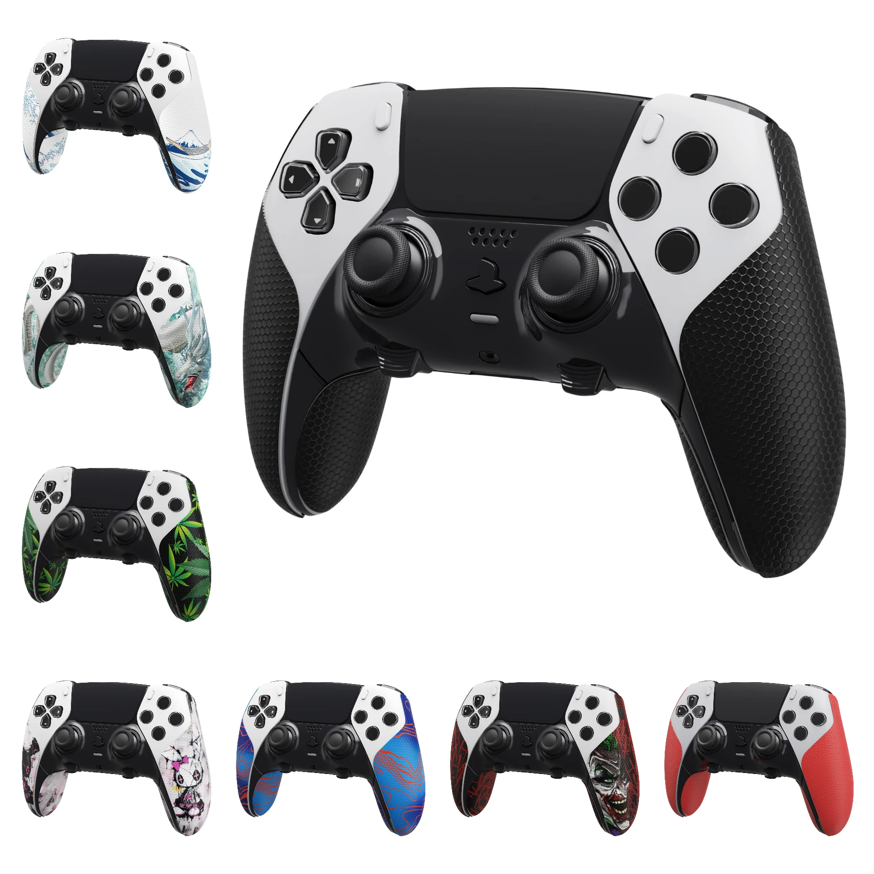 PlayVital rutschfester, schweißabsorbierender Controller-Griff für PS5 Edge Wireless Controller, Anti-Schweiß-Schutz – 8 Designs Image