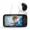 Babystar Baby monitor HD da 5 pollici con batteria da 30 ore Baby monitor video Pan-Tilt-Zoom con