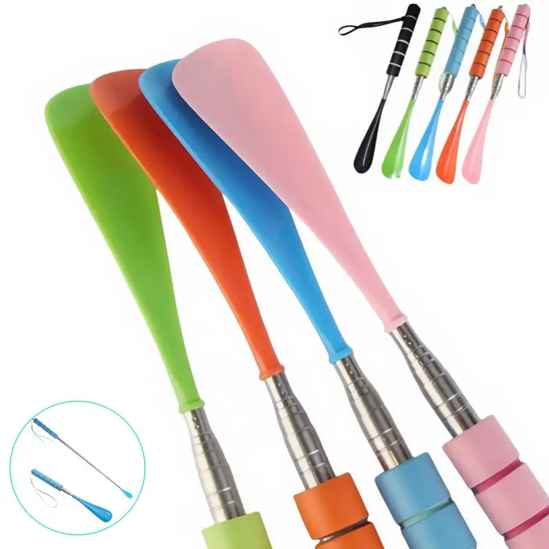 Schuhlöffel mit langem Griff, 29 cm–70 cm, teleskopierbarer Metall-Schuhlöffel mit langem Griff, für Männer, Frauen, Kinder, Schuhe