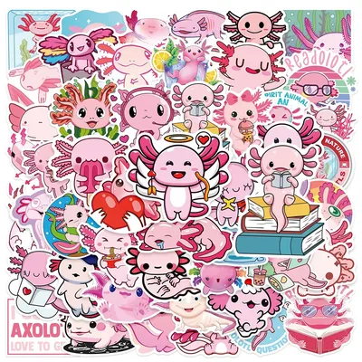 10/30/50 stücke kawaii Cartoon Axolotl Aufkleber niedlichen Tier Kind DIY Spielzeug Graffiti Aufkleber für Telefon Gepäck Laptop Sammelalbum wasserdicht Image