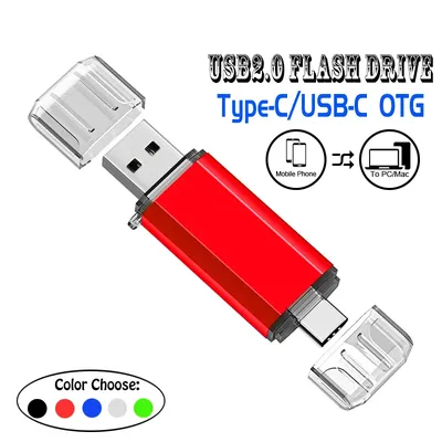 2in1 TYPE-C USB-Flash-Laufwerk 8 GB 16 GB 32 GB 64 GB USB2.0-Speicher-Stick 128 GB Memory Stick Image