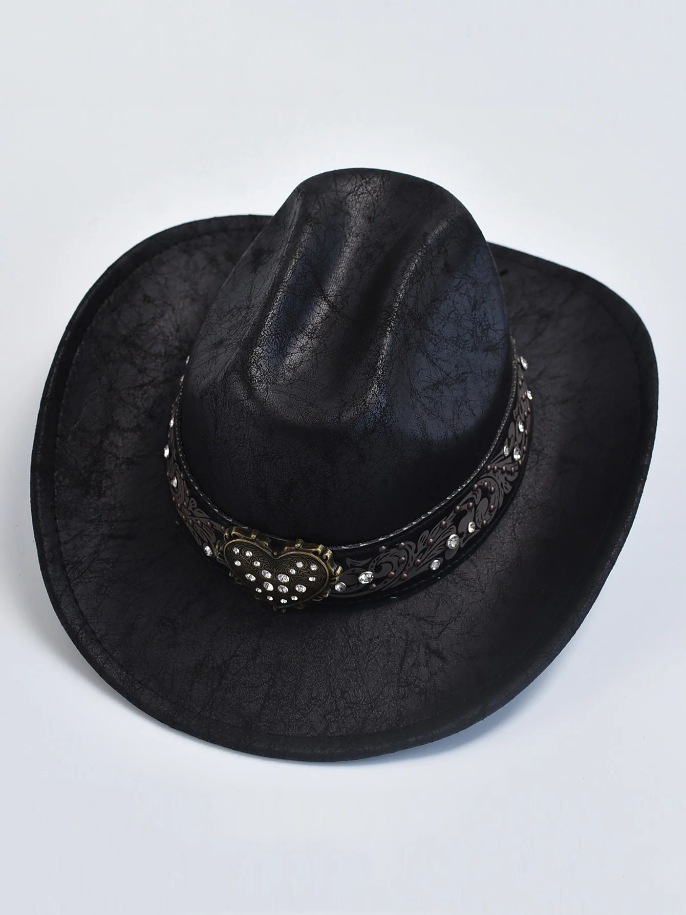 Western Cowboy hüte aus Kunstleder für Frauen Vintage Cowgirl Jazz Hut Image