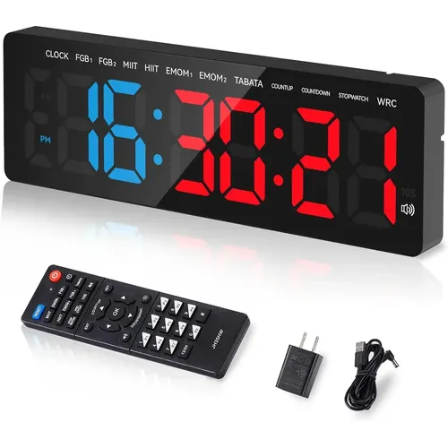 Minuterie de gymnastique 3,5 pouces, grand écran LED, horloge murale, intervalle de gymnastique,