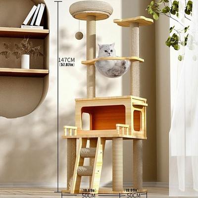 70 Inches Cat Tree/Cat Tree House and Towers for Large Cat/Cat Climbing Tree with Cat Condo/Cat Tree Scratching Post/Multi-Level Large Cat Tree