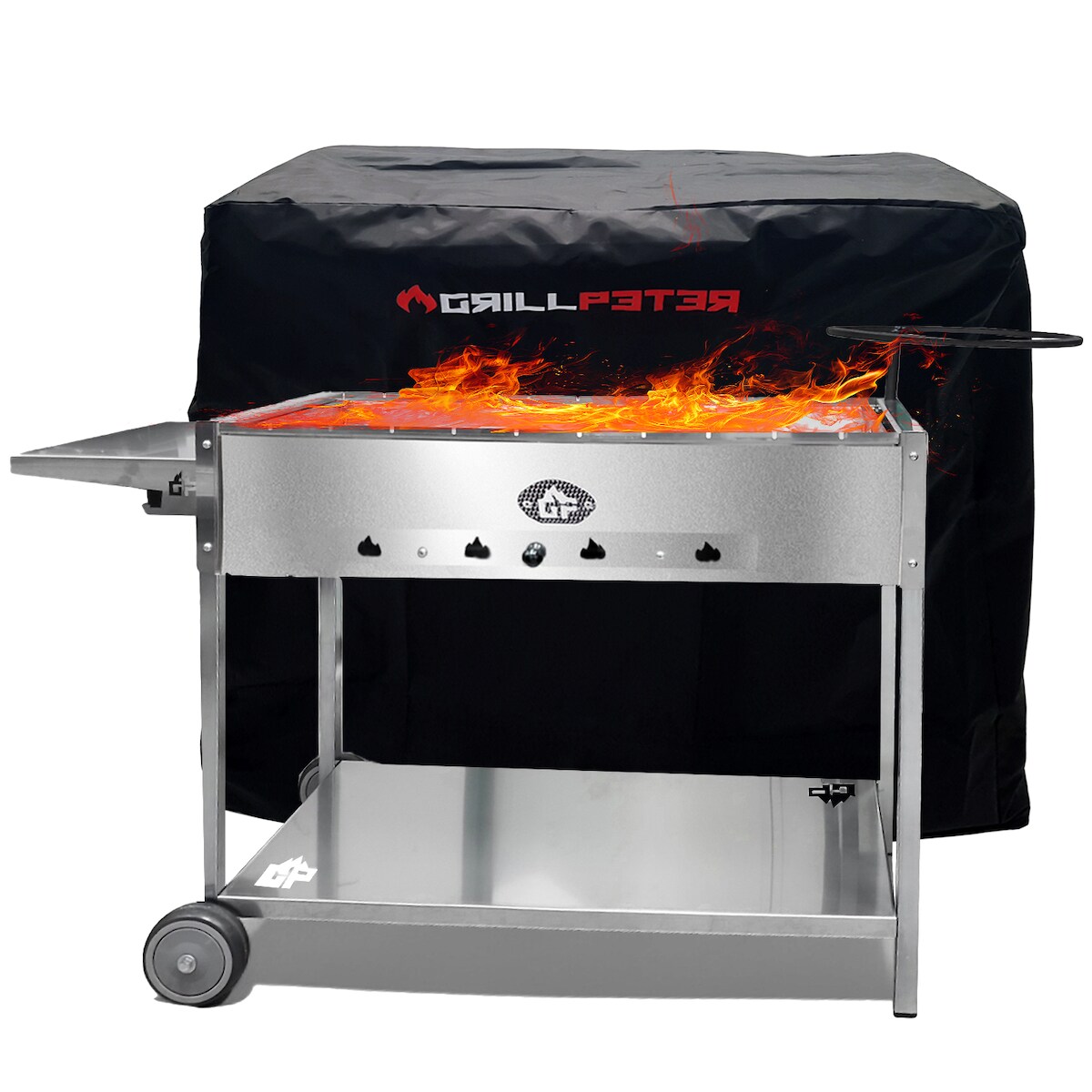 Grillpeter Mangal Batyr Deluxe Edelstahl Schaschlikgrill mit Abdeckhaube Image