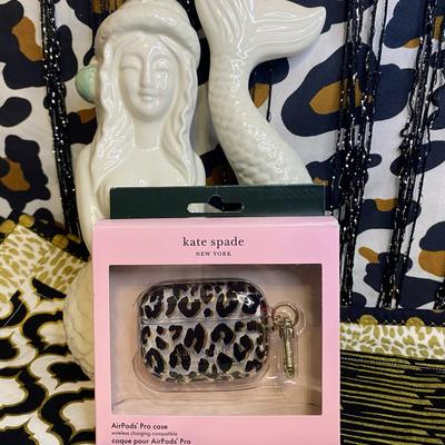 Kate Spade Headphones | Kate Spade Leopard Print Airpods Pro Case Wireless Charging Compatible | Color: Black/Brown | Size: Os