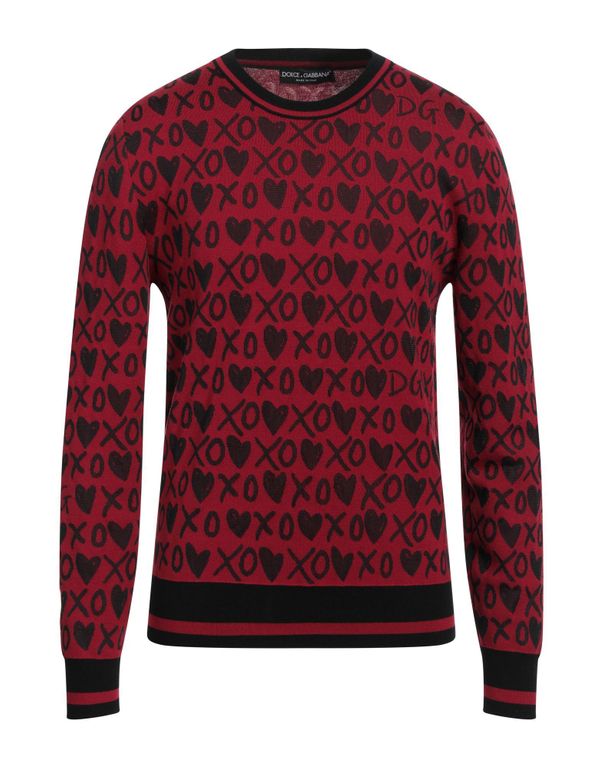 Round-Neck Knitwear - Red - Dolce & Gabbana Knitwear