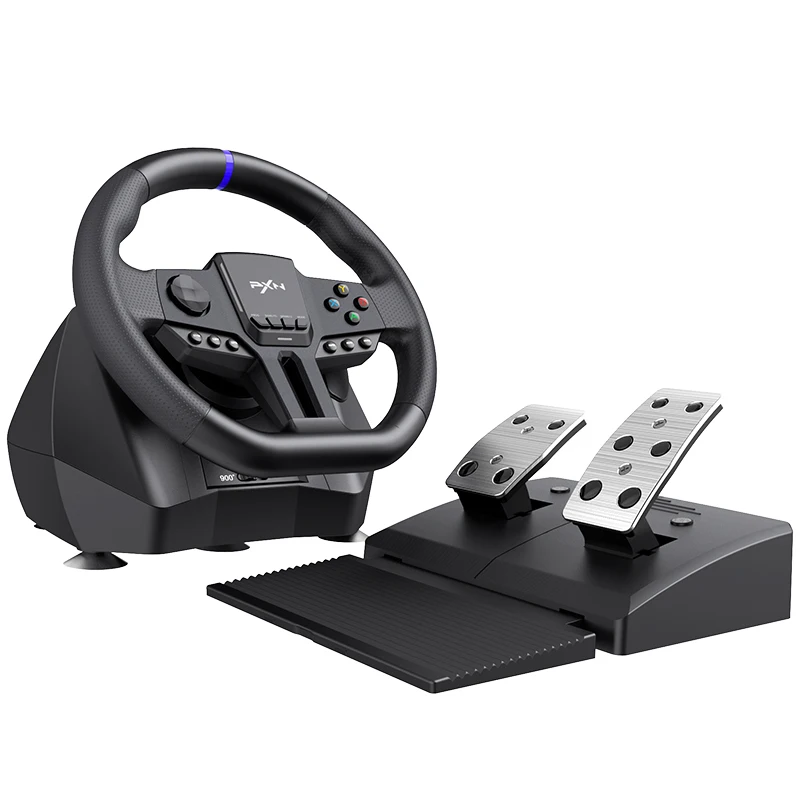 PXN V900 GEN2 Gaming Lenkrad Fahren Racing Simulator 270 ° /900 ° Rotation für PC-Switch PS3 PS4 Xbox One, Xbox Series X/S