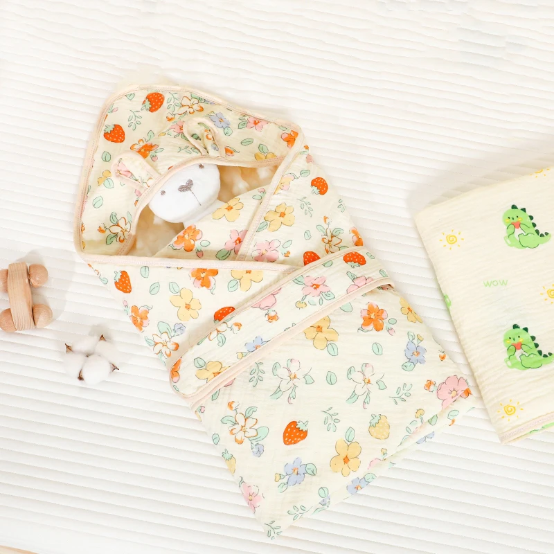 Ultraweiches, warmes, gemütliches Fleece-Wickeltuch für Kleinkinder, flauschiges Säuglings- oder Neugeborene, Wickeltasche für Kleinkinder von 0–6 Monaten Image